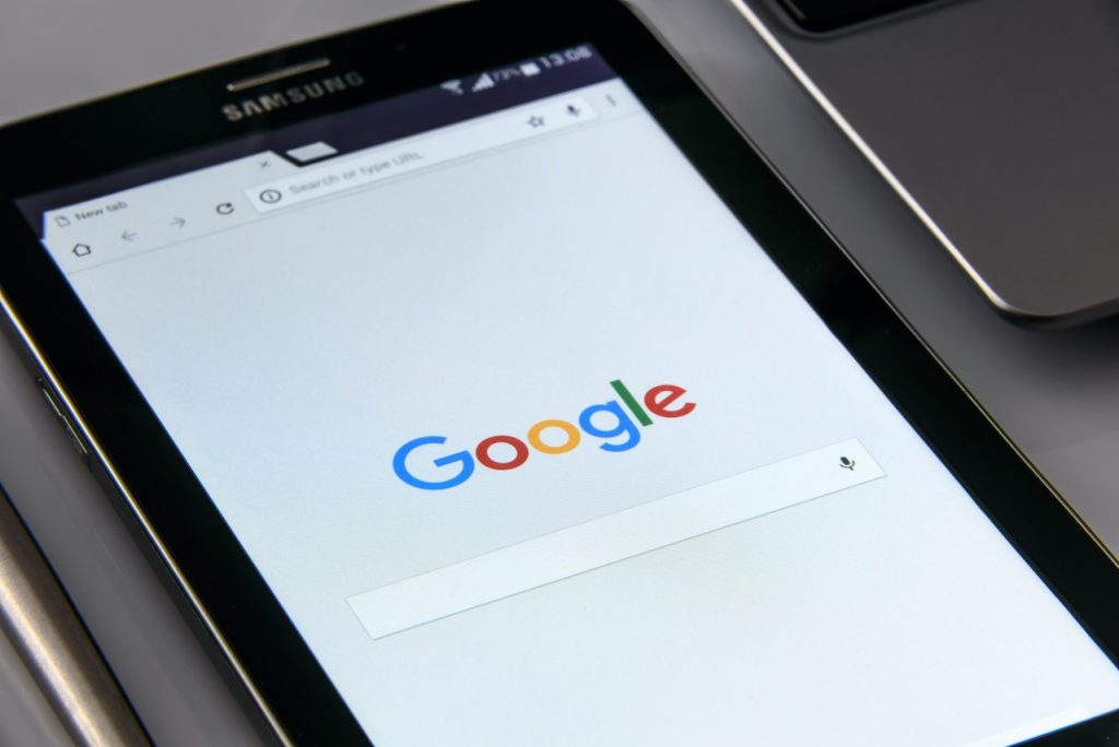 Tablet website Google